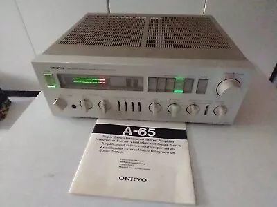 Kaufen Onkyo A-65 Stereo Vollverstärker - 2x 170 W - Anleitung - Vintage 1982 - 1984 • 299€