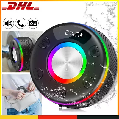 Kaufen Tragbarer Dusch Bad Bluetooth Lautsprecher Spritzwassergeschützt IPX7 6Lichtmodi • 20.99€