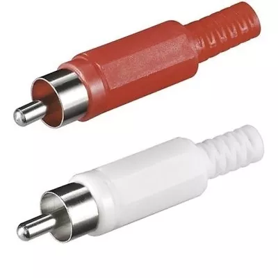 Kaufen 2 Stück Chinch Cinch Cinc Cynch RCA Stecker Zum Löten Lötversion Abschraubbar • 4.79€