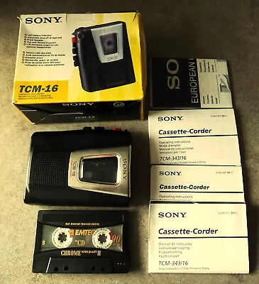 Kaufen Sony Cassettenrecorder TCM-16 Lautsprecher Hi-Fi Gerät Rar Selten Vintage TOP! • 59€