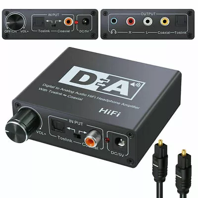 Kaufen 32-192KHz DAC Digital Koaxial Zu Analog R/L RCA 3.HiFi Audio Converter Adapter • 17.19€