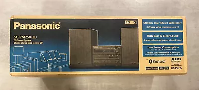 Kaufen Panasonic SC-PM250EG-K CD Stereo System Lautsprecher Anlage Schwarz (NEU & OVP) • 89.99€