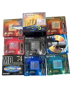 Kaufen 13 X Mini Disc Sony, TDK, Maxell 74 NEU NEW SEALED • 49.99€