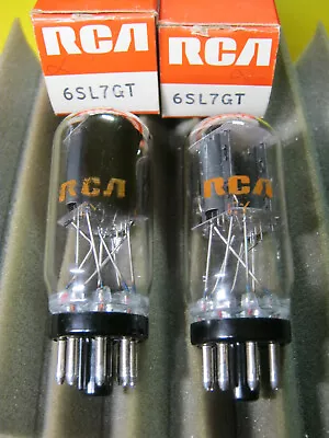 Kaufen 2 X 6SL7GT  RCA - Black Plate - Coin Base - Side Getter -NOS/NIB-same Code • 59€