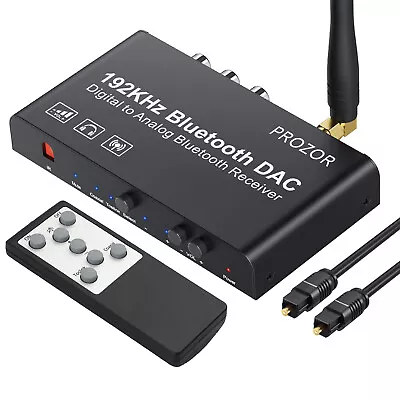 Kaufen DAC Konverter Digital To Analog Wandler Bluetooth Receiver Audio Toslink 192kHz • 32.99€