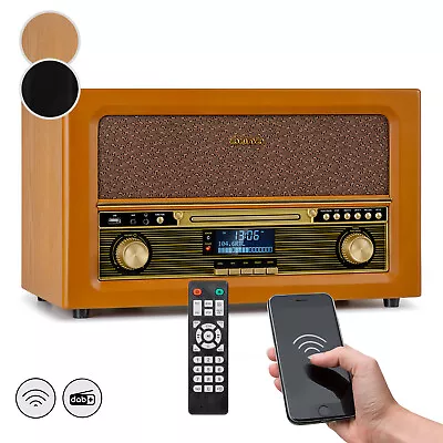 Kaufen DAB-Radio Mit CD-Player USB MP3 RMS Bluetooth UKW Radio Küchenradio Holz • 159.99€