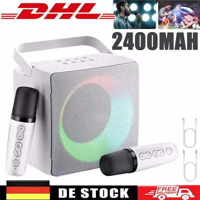 Kaufen Karaoke Anlage Maschine System Bluetooth Lautsprecher Mit 2 Mikrofonen Musikset • 34.99€