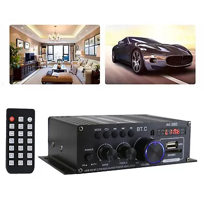 Kaufen Mini 400W 400W Audio Power Verstärker 2,0 CH Für Auto Hause Garage CD MP3 • 25.99€