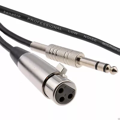 Kaufen XLR 3 Pin Buchse Sich 6.35mm Stecker Stereo Klinke Ausbalanciert Kabel 5m • 16.36€