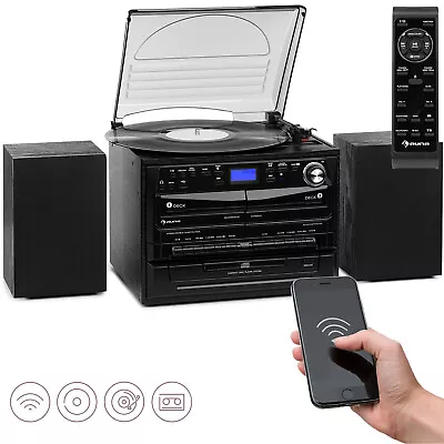 Kaufen Stereoanlage DAB Digitalradio Plattenspieler Kassetten USB MP3 CD Player Boxen • 195.99€