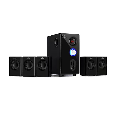 Kaufen 5.1 Lautsprecher Anlage 75W Surroundsound Audiosystem Bluetooth Radio Subwoofer • 83.99€