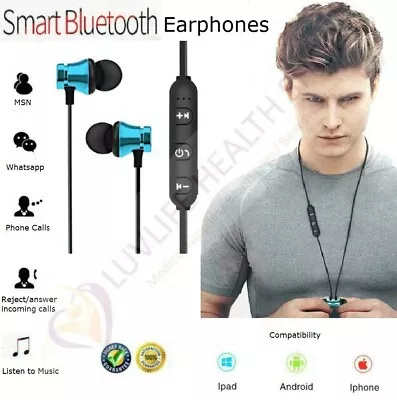 Kaufen UK Bluetooth Drahtlose Magnetische Wasserdichte Kopfhörer - Sport/Chat/Musik  • 10.62€