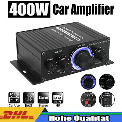 Kaufen 12V Mini 400W HIFI Digital Stereo Audio Verstärker FM Amplificador In AMP AK170 • 16.85€