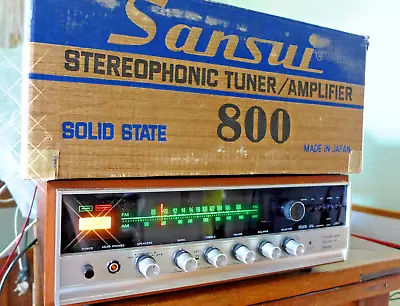 Kaufen SANSUI 800 Stereophonic Receiver Solid State In Woodcase HighEnd Bolide Incl OVP • 489€