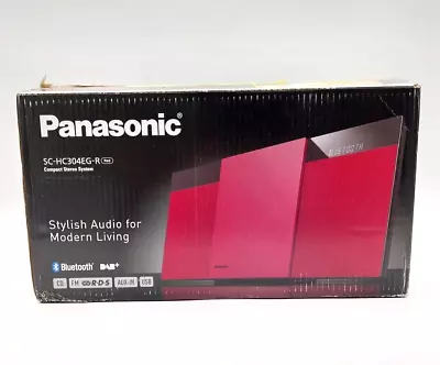 Kaufen Panasonic SC-HC304EG-R Rot Micro HiFi System Stereoanlage CD, DAB+ FM #KT1355O • 144.99€