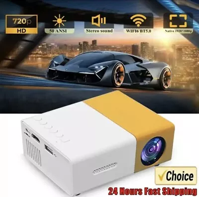 Kaufen YG300 Mini Tragbarer Multimedia-Projektor Full HD 1080P Heimkino • 29.29€