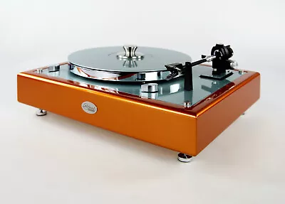 Kaufen Restaurierter Thorens TD160 MKII Plattenspieler Orange Und Ice Blue Metallic • 1,470€