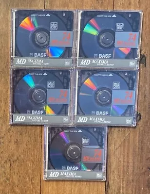 Kaufen 5x BASF MD Minidisc 74 Minuten Maxima Digital Audio - Bespielt Gebraucht • 19.95€