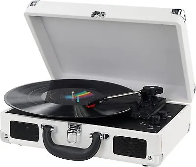 Kaufen Belt-Drive 3 Gang Portable Stereo Turntable With Built-in Speakers RCA Output • 24.99€