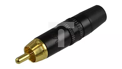 Kaufen REAN RCA Cinch Stecker Für Kabel Auf 6,1mm Vergoldet Schwarz NYS373-0 /T2DE • 9.49€