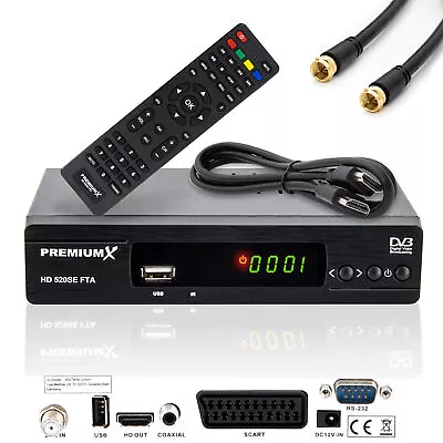 Kaufen FullHD Digitaler TV SAT Receiver HDMI SCART USB HDTV DVB-S2 Satelliten Empfänger • 29.90€