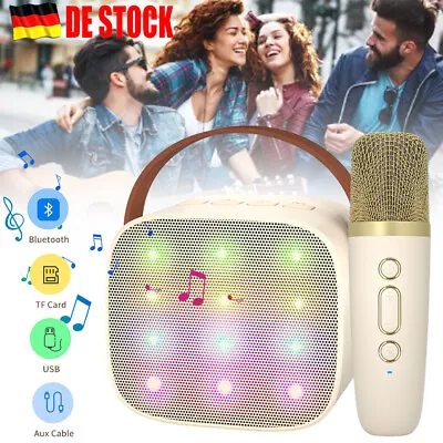 Kaufen Bluetooth Karaoke Maschine Karaoke Anlage +1 Mikrofonen Lautsprecher Heimparty • 11.92€