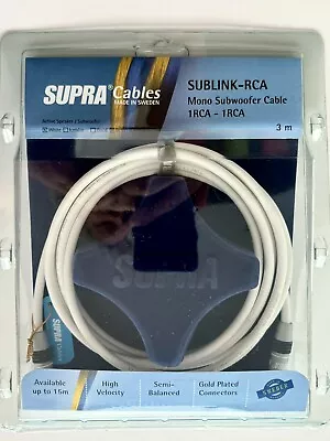 Kaufen Supra Cables Sublink RCA Mono Subwooferkabel RCA Cinch, Länge 3m - Neu In OVP • 49€