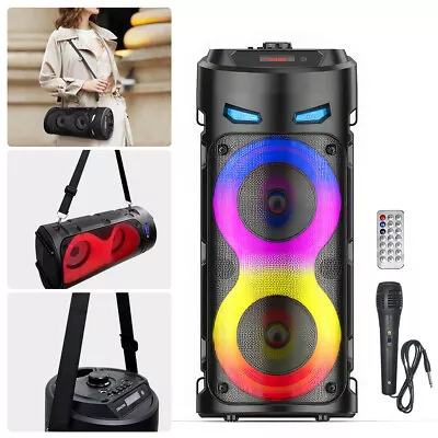 Kaufen Bluetooth 5.0 Lautsprecher RGB Subwoofer Musikbox Heavy Bass Party Mit Mikrofon • 32.78€