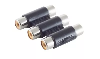 Kaufen YUV Adapter AV Audio Video Verbinder 3 Cinch RCA Buchse Kupplung Chinch • 3.55€
