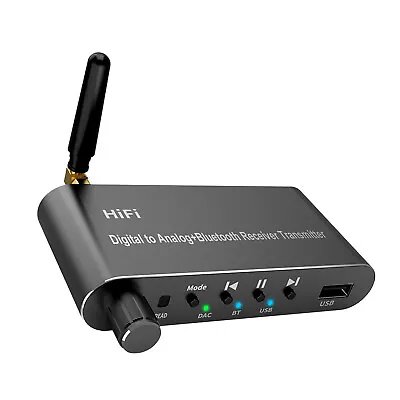 Kaufen Bluetooth 5.1 Empfänger Audio Konverter DAC Digital Optisch Zu Analog RCA 3,5 Mm • 20.22€