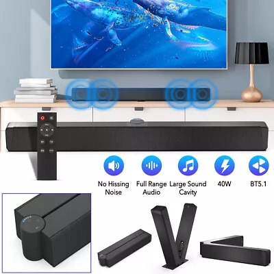 Kaufen Bluetooth 5.1 Soundbar Tisch Soundbar Subwoofer TV Heimkino System Lautsprecher • 56.25€