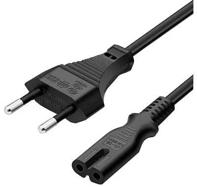 Kaufen FSKE Netzkabel 2m IEC C7 2 Poliger Euro Stecker Kabel Figur 8 • 7€