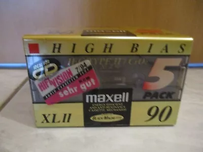 Kaufen 5er Pack Maxell XLII90 Type II/CrO2 Kassette, Neu In OVP High BIAS MC Audio Tape • 58€