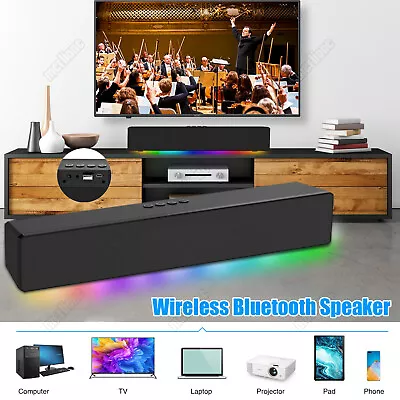 Kaufen Bluetooth Soundbar Subwoofer Wireless TV HiFi Stereo Audio Lautsprecher RGB  • 21.49€