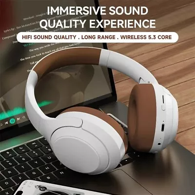 Kaufen Bluetooth 5.3 Kopfhörer Over Ear Kabellos HiFi Stereo Wireless Headset Bass Neu • 25€