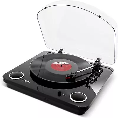 Kaufen Plattenspieler Ion Max LP Vinyl Lautsprecher 3,5 Mm Ohne Bluetooth Schwarz GUT • 45.95€