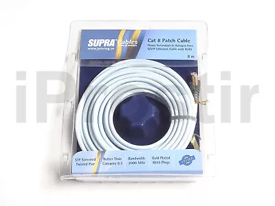 Kaufen SUPRA CAT 8 STP PATCH FRHF BLUE 8M Patch Netzwerkkabel RJ45 LAN Ethernet HD 4K • 152€
