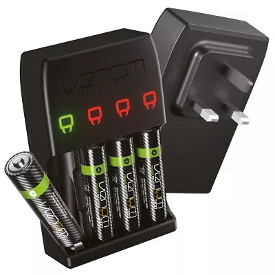 Kaufen Venom Wiederaufladbare AA-Batterien Mit Schnellem Ladegerät - Hohe Kapazität 2100mAh • 41.16€