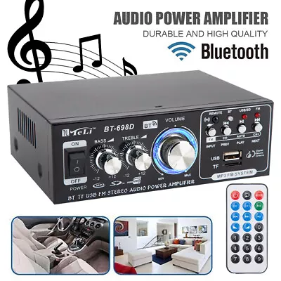 Kaufen 1200W Verstärker Stereo Amplifier HIFI Digital Bluetooth FM USB Vollverstärker • 22.99€