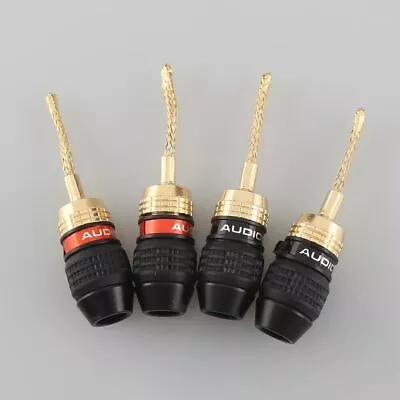 Kaufen 4/8x Bananenstecker Lautsprecherstecker Lautsprecher Kabel Stecker 2mm Langlebig • 12.03€