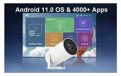 Kaufen Projektor Hy300 4K Android 11 H713 BT5.0 Heimkino Theater Magkubisch Android UK • 59.31€