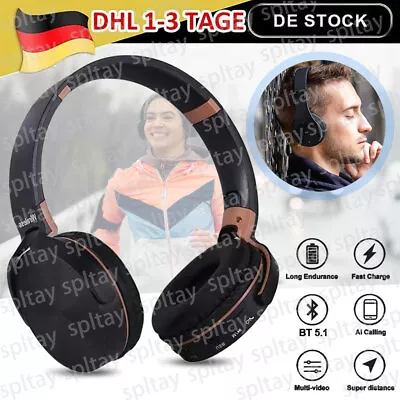 Kaufen 2024 Bluetooth Kopfhörer Kabellos HiFi Stereo TV Headset Over Ear Für Handy MP3 • 14.90€
