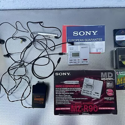 Kaufen Sony MD Walkman, MZ-R90 Player Recorder Minidisc Silber, Mit Zubehörpaket • 200€