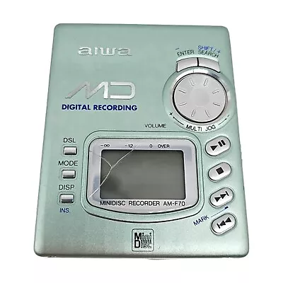 Kaufen AIWA Minidisc Recorder AM-F70 Ungetestet Ersatzteile Mit Akku Vintage • 39.95€