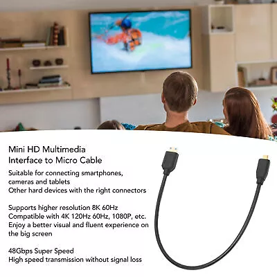 Kaufen Mini-HD-Multimedia-Schnittstelle Zum Mikrokabel 8K Bei 60Hz 4K Bei 120Hz HD LIF • 8.96€