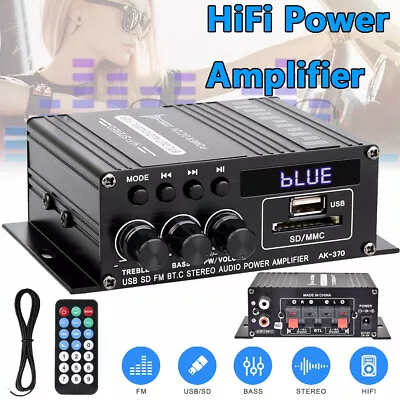Kaufen HiFi Verstärker Stereo Amplifier Digital Audio Receiver Bluetooth Vollverstärker • 20.90€