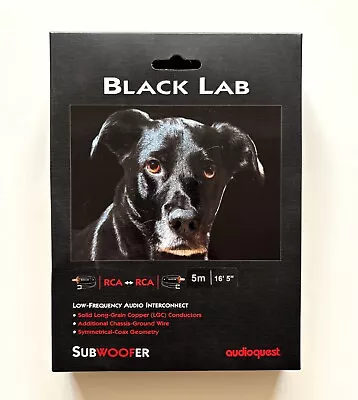 Kaufen AudioQuest Black Lab Subwoofer Cable RCA-RCA 5.0m • 69€