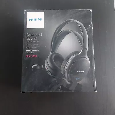 Kaufen Philips SHC5200/10 Kabelloser HiFi Kopfhörer 32mm Lautsprechertreiber Schwarz • 25€