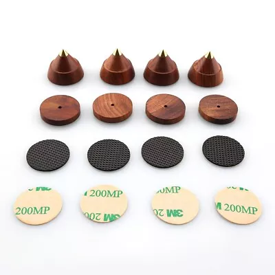 Kaufen 4set Palisander Sandelholz Lautsprecher Spike Stand Pad Für Verstärker CD Player • 10.23€