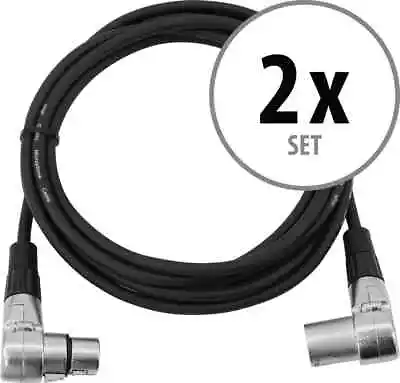 Kaufen Omnitronic XLR Kabel 3pol 3 M 90° Sw 2er Set Audiokabel XLR-Winkelverbinder • 28.90€